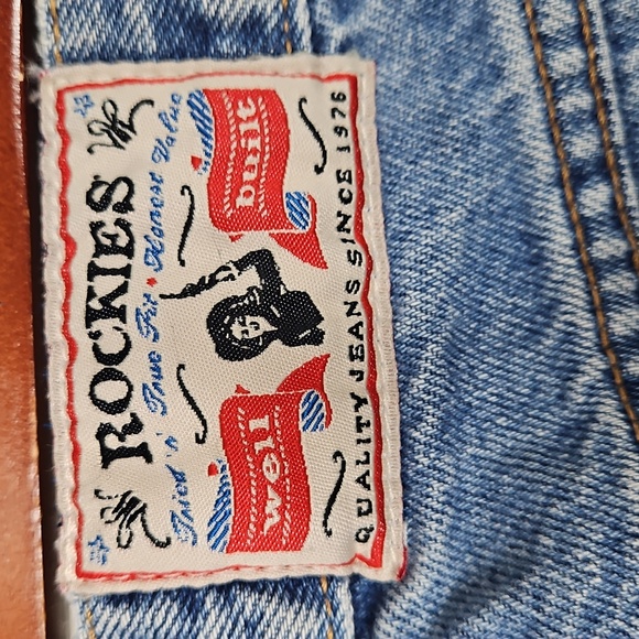 Vintage Women's Rockies Relaxed Fit Jeans 100% Cotton 27/5 L High Rise RF052AMO - Picture 6 of 16